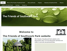 Tablet Screenshot of friendsofsouthwarkpark.co.uk